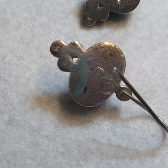 Elegant 925 Silver Drop Earrings Cottagecore Grandmacore Granny Chic - Picture 4 of 6